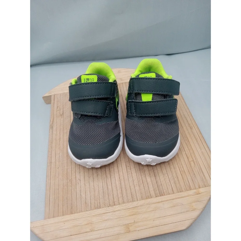 Nike AT1803-004 Star Runner 2 TDV Sneakers Toddler Shoes Grey Green‎ Size 4C
